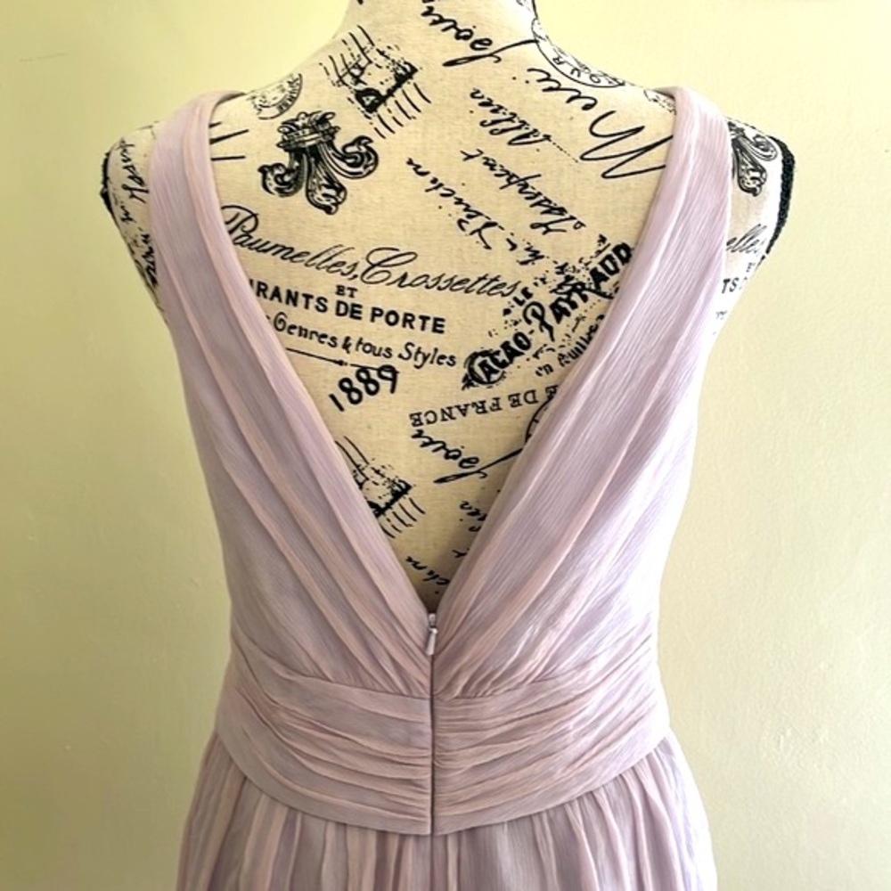 Melissa Sweet Lilac Purple Chiffon Sleeveless Formal Dress Knee Length SZ 8 - Picture 7 of 9